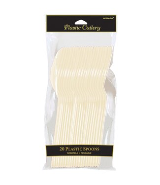 Plastic Spoons, Mid Ct. - Vanilla Creme
