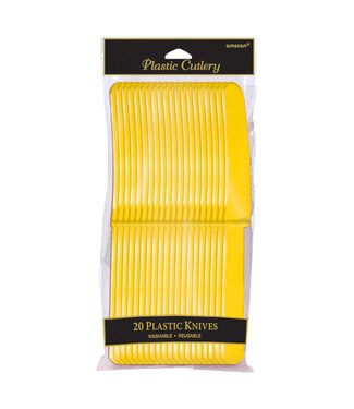 Plastic Knives, Mid Ct. - Yellow Sunshine