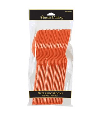 Plastic Spoons, Mid Ct. - Orange Peel