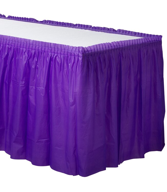 21' x 29" Plastic Table Skirt - New Purple