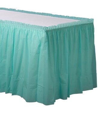 21' x 29" Plastic Table Skirt - Robin's-Egg Blue