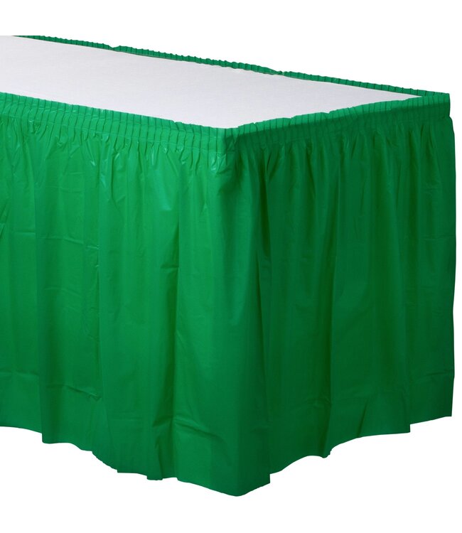 21' x 29" Plastic Table Skirt - Festive Green