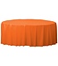 84" Round Plastic Table Cover - Orange Peel