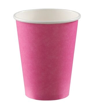 12 oz. Paper Cups, High Ct. - Bright Pink