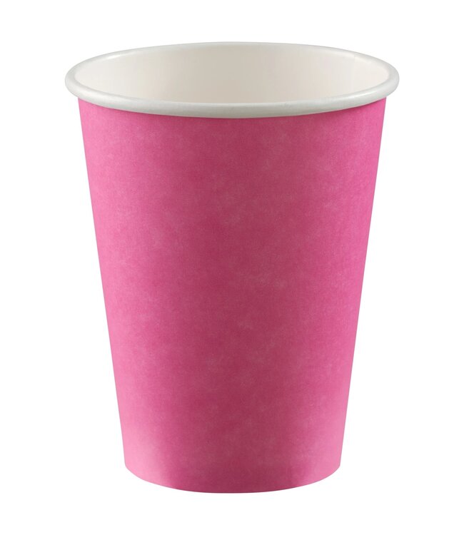 12 oz. Paper Cups, High Ct. - Bright Pink