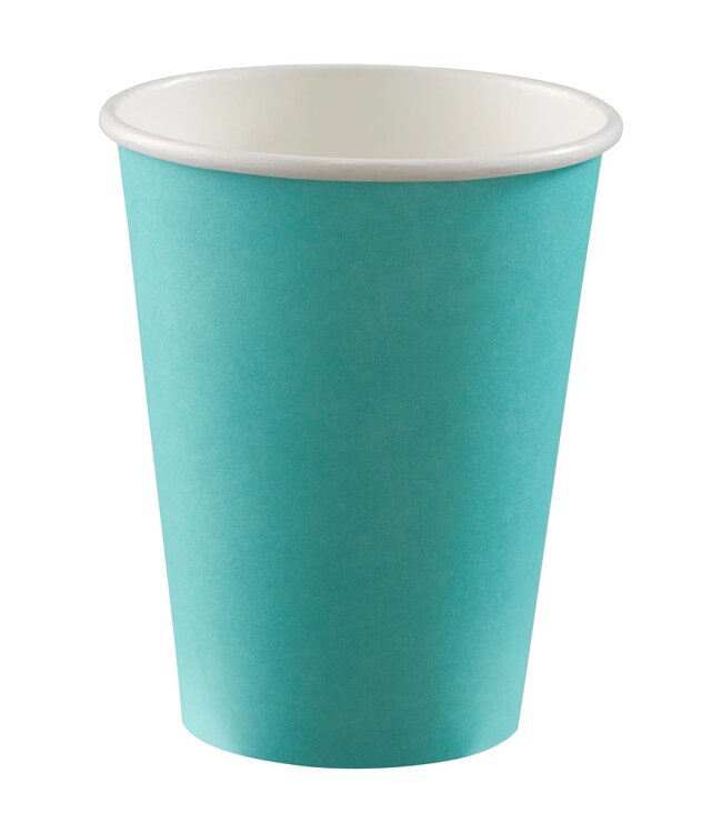 12 oz. Paper Cups, High Ct. - Robin's-Egg Blue