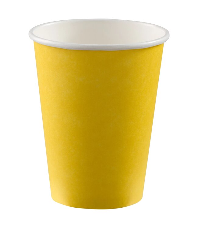 12 oz. Paper Cups, High Ct. - Yellow Sunshine