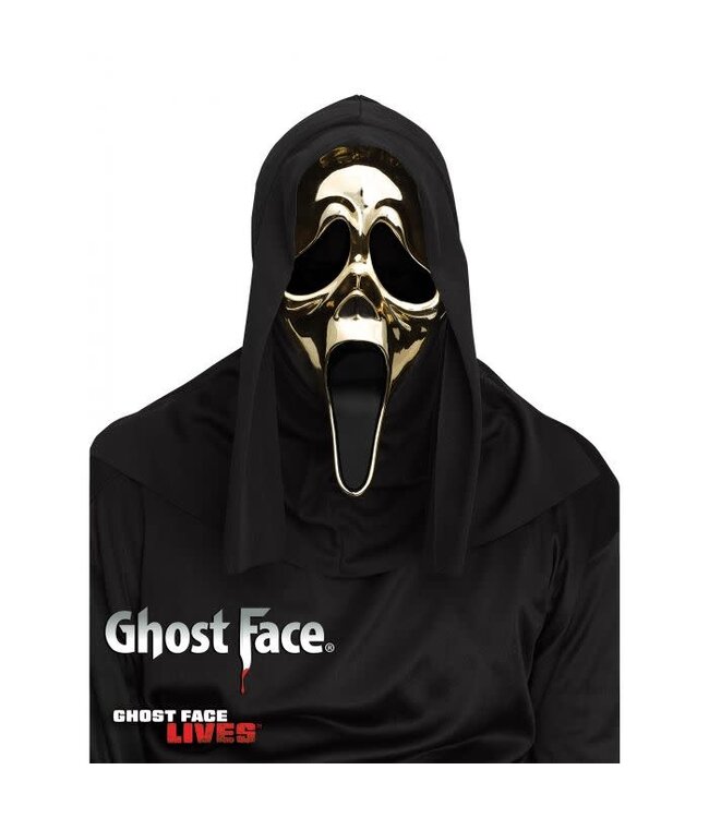 Fun World Ghost Face® Golden Metallic Mask