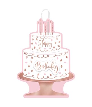 Blush Birthday Cardboard Sign