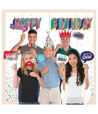 Here's To Your Birthday Selfie Scene Setters® w/Photo Props
