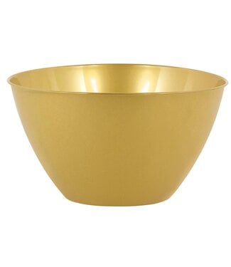 Recyclable, 24 oz. Plastic Bowl - Gold