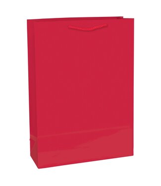 Solid Glossy Apple Red Extra Large Bag