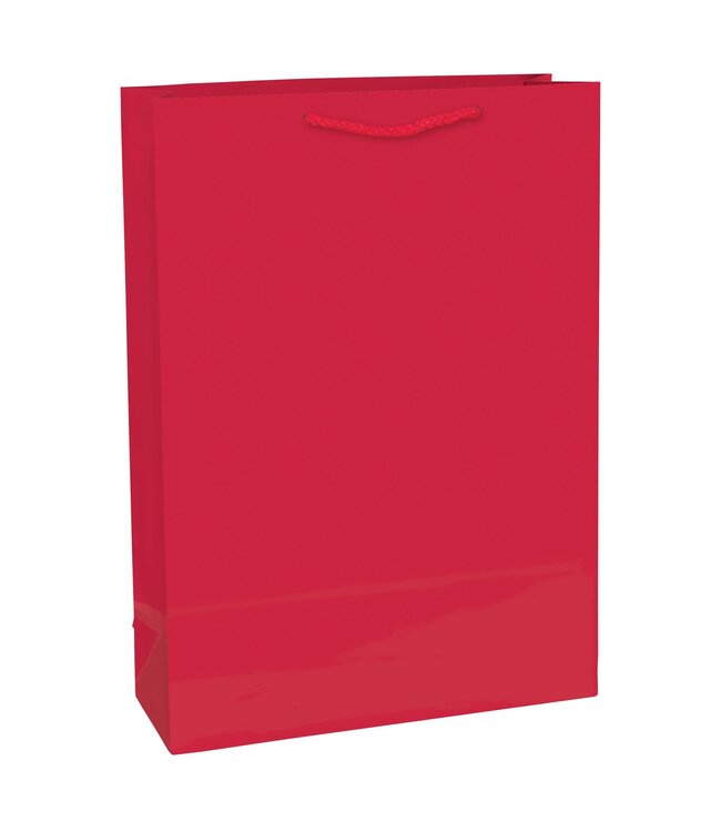 Solid Glossy Apple Red Extra Large Bag