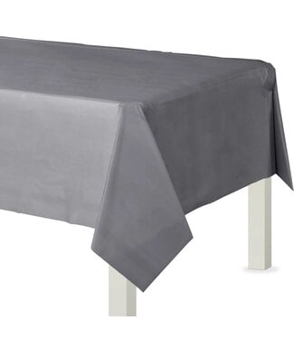 54" x 108" Flannel Backed Table Cover - Silver
