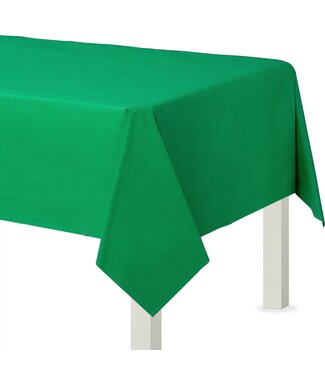 54" x 108" Flannel Backed Table Cover - Festive Green
