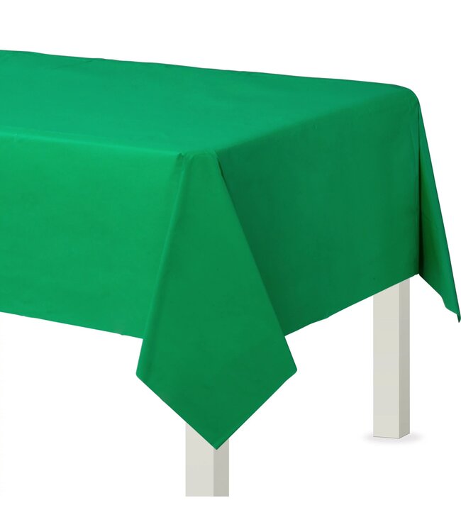 54" x 108" Flannel Backed Table Cover - Festive Green