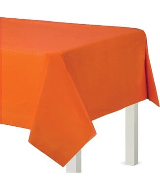 54" x 108" Flannel Backed Table Cover - Orange Peel