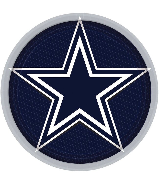 Amscan Dallas Cowboys 9" Round Plates