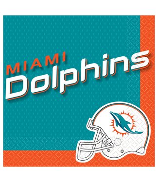 Amscan Miami Dolphins Luncheon Napkins