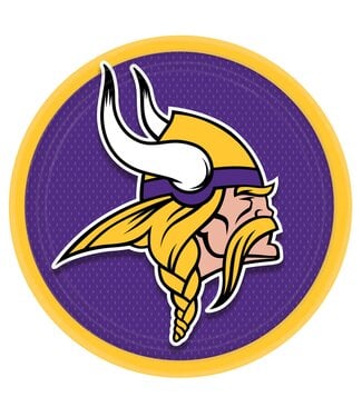 Minnesota Vikings 9in Plates - 8 Count