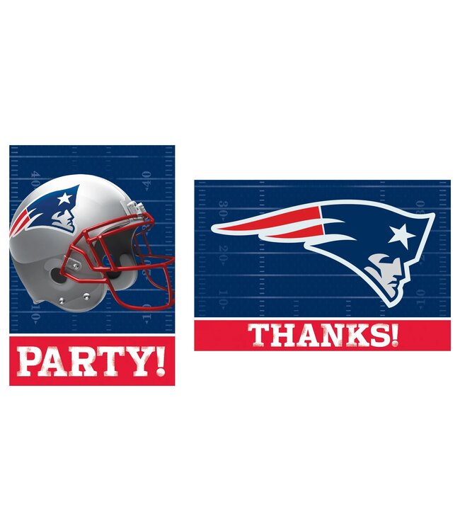 Amscan New England Patriots Invitations & Thank You Card Sets