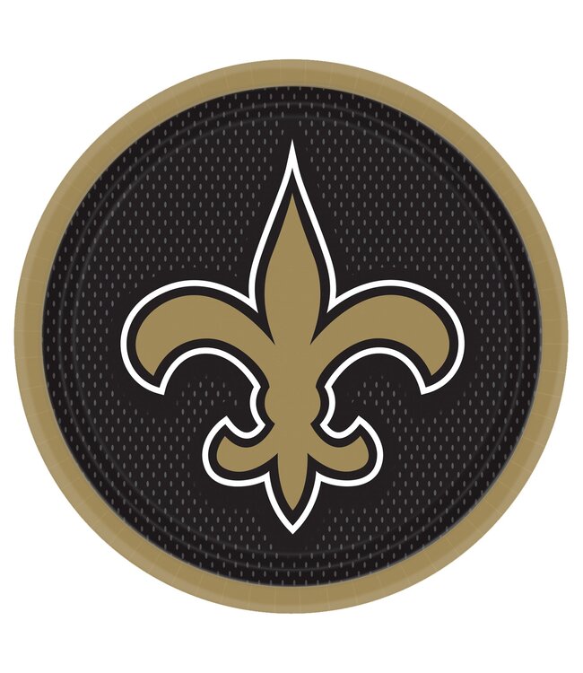 Amscan New Orleans Saints 9" Round Plates