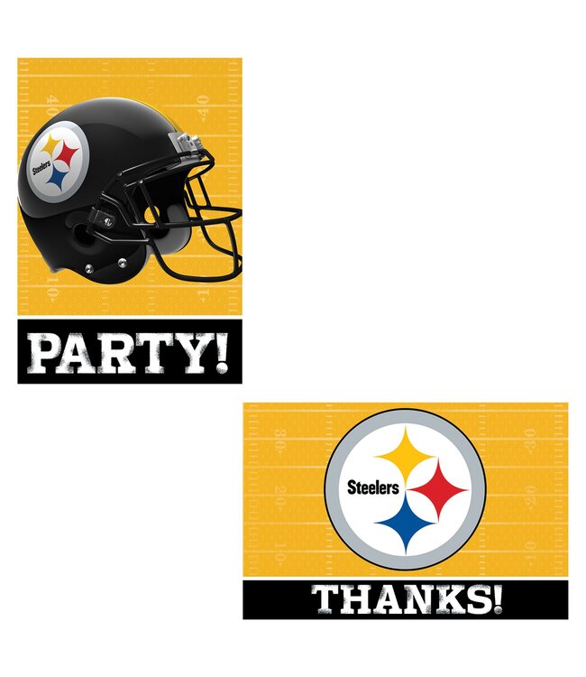 Amscan Pittsburgh Steelers Invitations & Thank You Card Sets