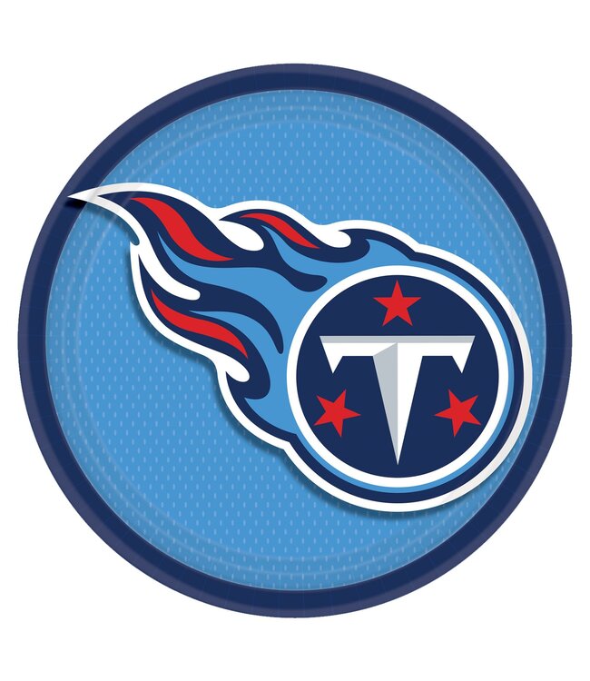 Amscan Tennessee Titans 9" Round Plates
