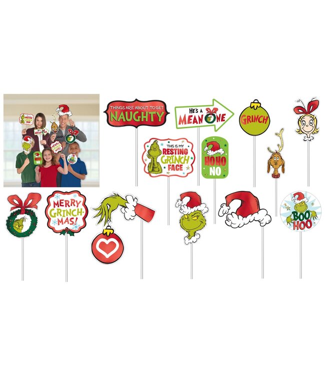 Amscan Traditional Grinch Photo Prop Kit