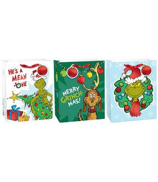 Amscan Grinch Medium Multipack Favor Bags