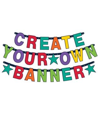 Birthday Accessories Rainbow Create Your Own Banner