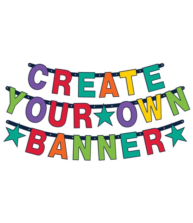 Birthday Accessories Rainbow Create Your Own Banner