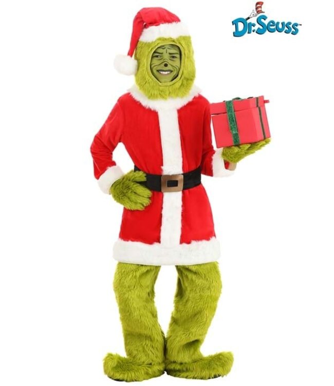 ELOPE The Grinch Kid's Santa Open Face Costume