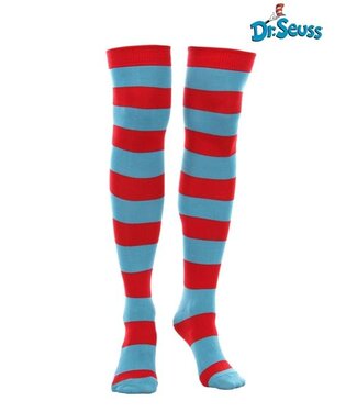 ELOPE Dr. Seuss Thing 1 & Thing 2 Striped Knee High Socks for Women