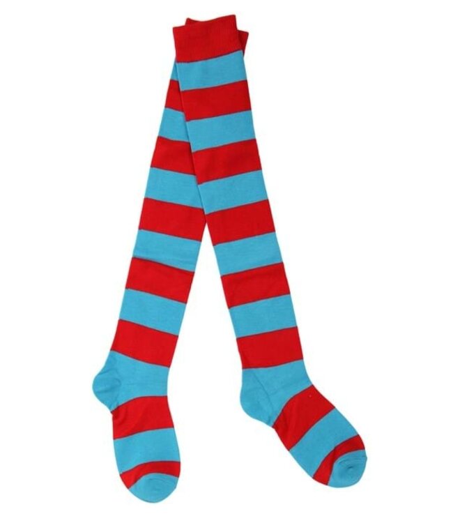 ELOPE Dr. Seuss Thing 1 & Thing 2 Striped Knee High Socks for Women