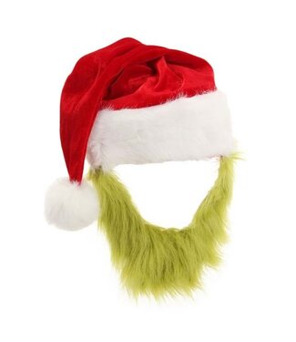 ELOPE Mister Grinch Fur Beard with Costume Hat