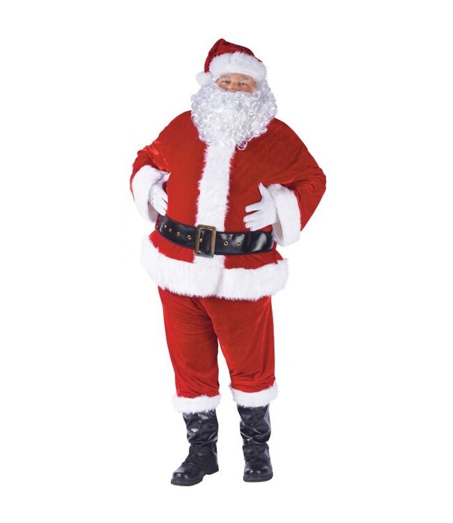 Fun World Complete Velour Santa Suit - Plus