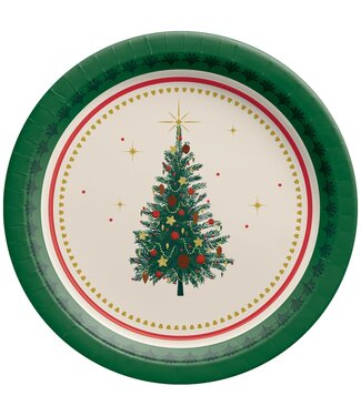 Amscan Elegant Evergreen 7" Round Plates
