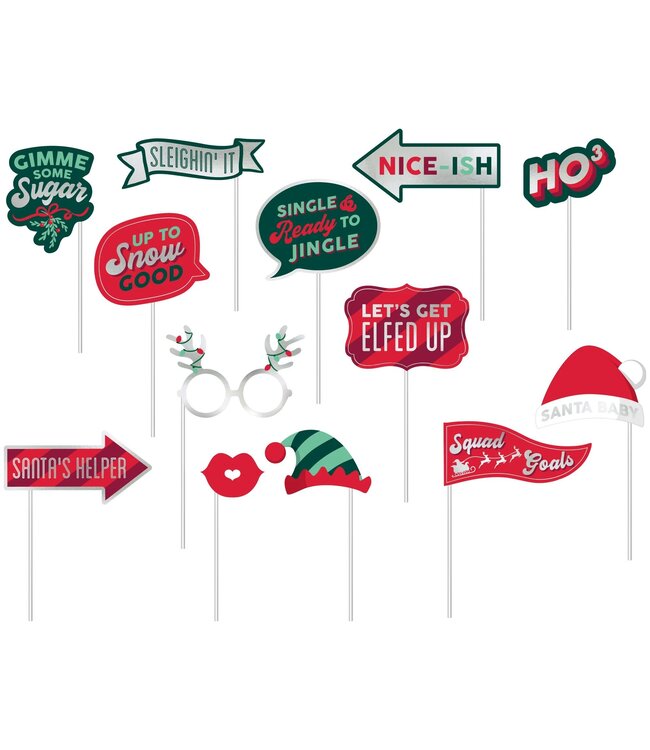 Amscan HO HO HO Christmas Photo Props