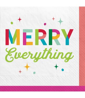 Amscan Merry Everything Beverage Napkins