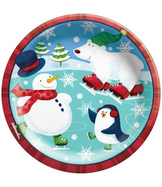 Amscan Holiday Fun Paper Plates, 6 3/4"