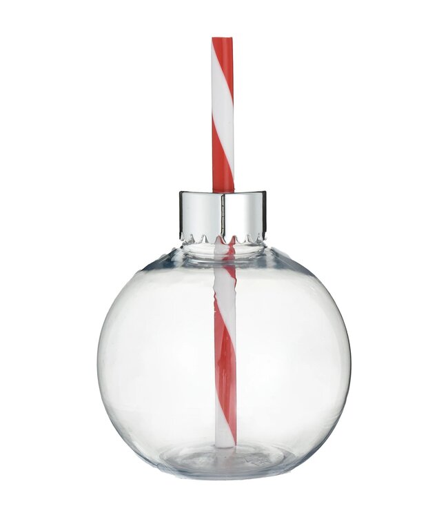 Amscan Ornament Cup w/ Straw - Clear