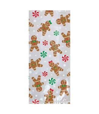 Amscan Gingerbread Small Cello Bags