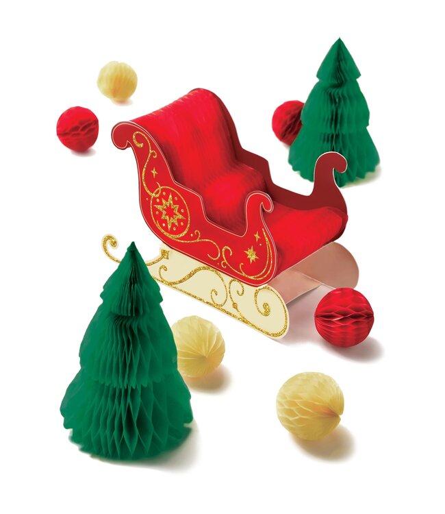 Amscan Honeycomb Sleigh Standing Decoration