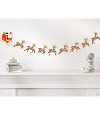 Amscan Santa & Reindeer Paper Banner
