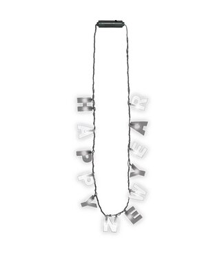 Amscan Happy New Year Light Up Necklace - Black and Silver