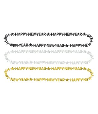 Amscan 3ct HNY Beads Black, Silver, Gold