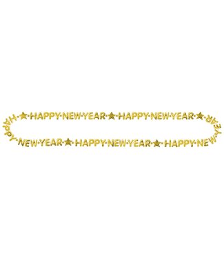 Amscan Happy New Year Bead Necklace - Gold