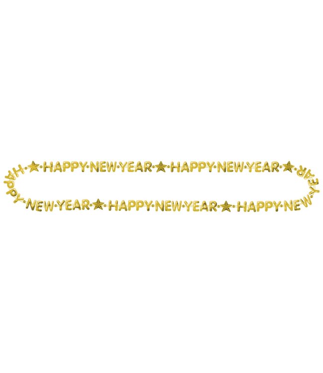 Amscan Happy New Year Bead Necklace - Gold