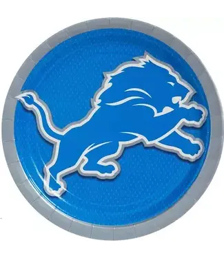 Amscan Detroit Lions Paper Lunch Plates, 9in, 18ct